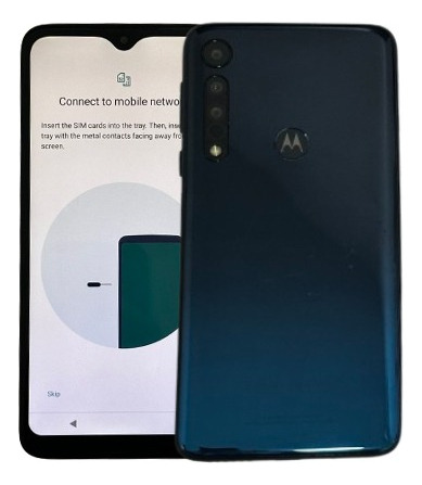 Motorola One Macro 64 Gb Space Blue Vitrine Muito Bom