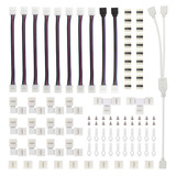 95pcs 5050 Rgb Led Tira Conector Kit Con Forma De T