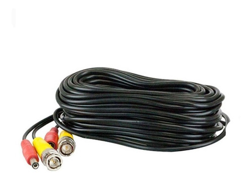 Cable Cctv Siames 10m Negro, Pre Ensamblado 5mp 3mm