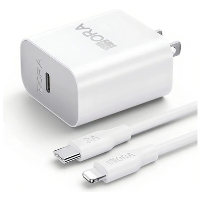 Cargador Tipo C 20w y Cable Compatible Con iPhone Color Blanco | MercadoLibre