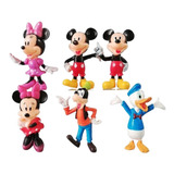 Mickey Mouse Set De 6 Figuras Donal Minnie Pluto Goofy