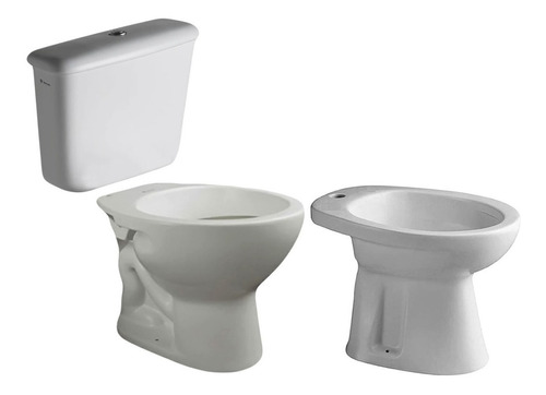 Juego De Baño Andina Ferrum Inodoro, Deposito Dual, Bidet