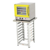 Forno Turbo Prp-004 220v Amarelo + Bancada Mes-004 - Progás