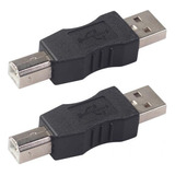 2x De 2 Adaptadores De Impresora Usb Tipo A A Usb Type-b