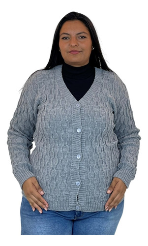 Kit 4 Blusa De Frio Cardigan Casaco Feminino Trico Lã G Gg