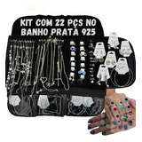 Kit Semi Joias Atacado Folheadas A Prata 925 22pçs Revender