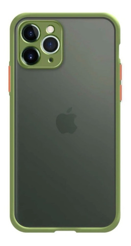 Funda Para iPhone Color Verde Militar Traslúcido