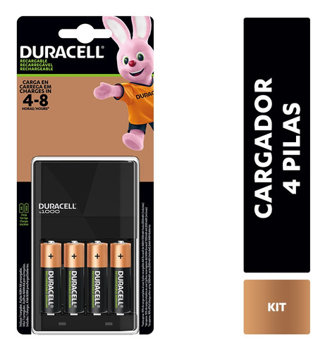 Cargador De Pilas Duracell Aa/aaa + 4 Pilas Recargables Aa