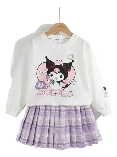 Y Conjunto De Blusas Y Falda Kuromi For Niñas Pequeñas, Ropa
