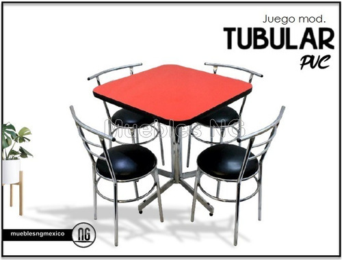 Juego De Comedor Para Restaurante Y Comercio Mod, Tbl/pvc