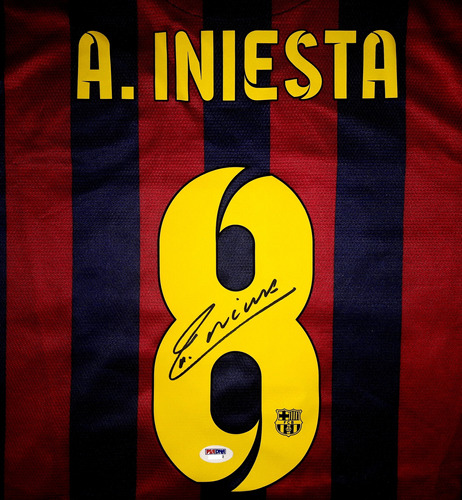 Jersey Autografiado Andres Iniesta Barcelona Fantasmita 2014