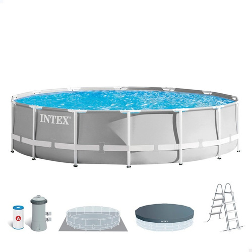 Piscina De Lona Pileta Estructural Redonda Intex 427 X 107cm