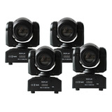 Pack 4 Cabezal Movil Led Spot 10w Ls01 Gobos Flash Dmx Envio