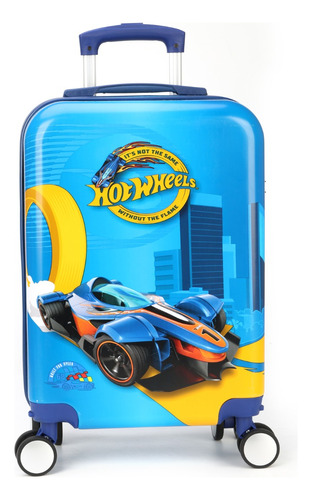 Mala De Viagem Pequena Bordo Hot Wheels Azul - Luxcel