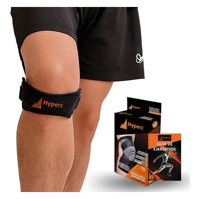 Hyperz.- Rodillera Menisquera Deportiva De Compresión Ajustable Elastica para Soporte de Meniscos Rodilla y Rótula Ortopédica de Neopreno ideal para Gym y Crossfit Color Negro | Meses sin interés