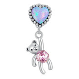 Charm Dije Oso Para Pulsera O Collar Fabricado En Plata 925 