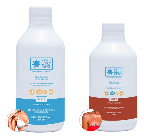 Kit Bronzeamento Artificial Kwr Plus 500ml + Ultra 250ml