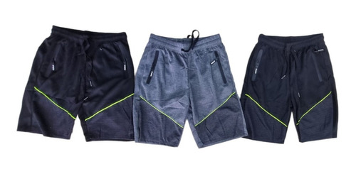 Pack 3 Shorts Hombre Algodón. Fluor Deportivo 