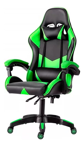 Cadeira Escritório Gamer Reclinável Ergonômica Couro