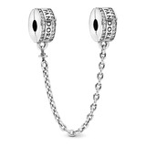 Charm De Seguridad Logo Pandora 100% Plata