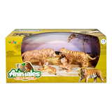 Playsets Animal World Familia De Tigres Pack X4 