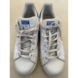 adidas Stan Smith Originales. Color Blanco Y Azul. 36 Mujer