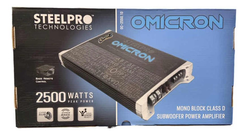 Amplificador Ómicron Steelpro Clase D Monoblok 2500w Max.