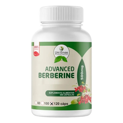 Berberina 500mg Uni Ervas 120 Cápsulas Natural Sem Sabor | MercadoLivre