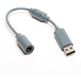 Cable Colilla Usb Compatible Con Control Xbox 360 Gris