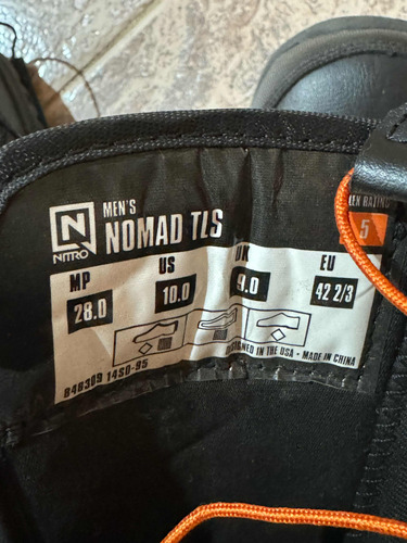 Botas Nitro Nomad Tls Talle 10us