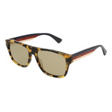 Gucci Gg0341s 006 Square Shape Carey Rojo Ambar