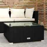 Mesa De Centro Exterior Negro Estilo Moderno 60x60x30 Cm Pa