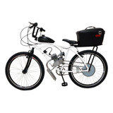 Bicicleta Motorizada 80cc C/ Baú V- Brakes Aro 26