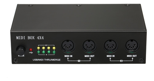 Convertidor De Audio 4i/4o Midi 4x4 Canales Usb Interfaz Um4