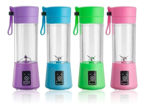 Mini Licuadora Portátil Recargable Usb Vaso 380 Ml Batidos