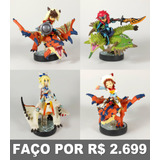 Lote 4 Amiibo Monster Hunter Stories Original Nintendo Leia!