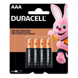 Pilha Duracell Alcalina Palito Aaa Mn2400 Cartela C/4 Un