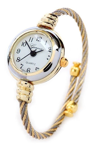 Reloj Mujer Geneva 2tncbl13 Cuarzo Pulso Dorado/plateado En 