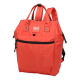 Mochila Everlast Unisex Urbana Boca Pez Bolsillos Cierres Color Ladrillo Diseño De La Tela Lisa