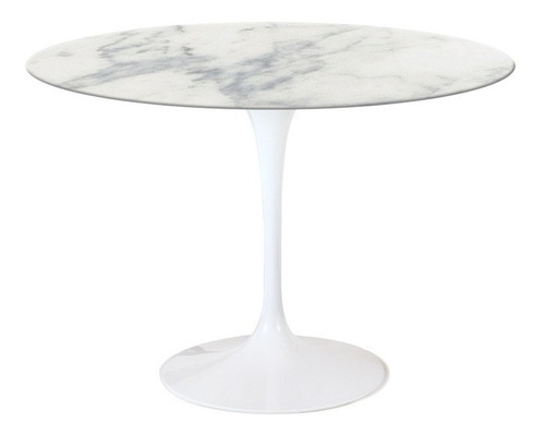 Tulip Saarinen 140 Cm Base Aluminio Mármol Carrara Miagala