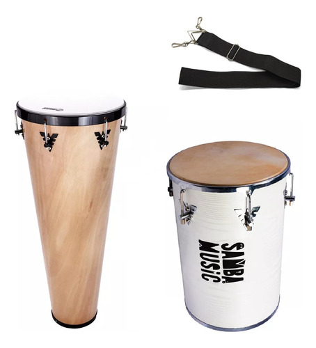 Kit Samba Pagode Rebolo Branco + Timba Natural + Correia