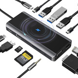 Hub Usb C Ikling, Adaptador Usb C 13 En 1 A Hdmi, Vga,...