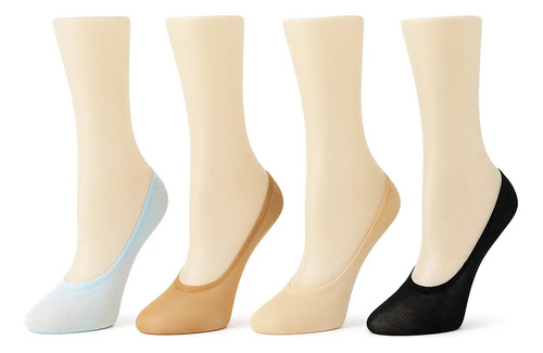 Calcetin Tin Invisible Protector Media Delgada Dama 3 Pares