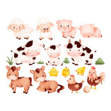 Clipart Animales De La Granja Acuarela 3