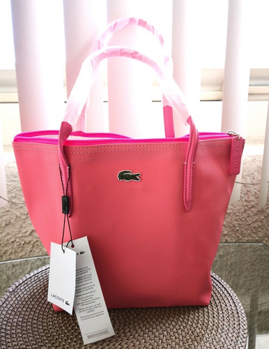 Bolsa Lacoste Rosa Estilo Tote 