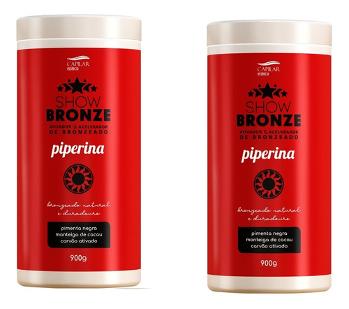 2 Parafina Piperina Bronze Natural E Dourado 900g