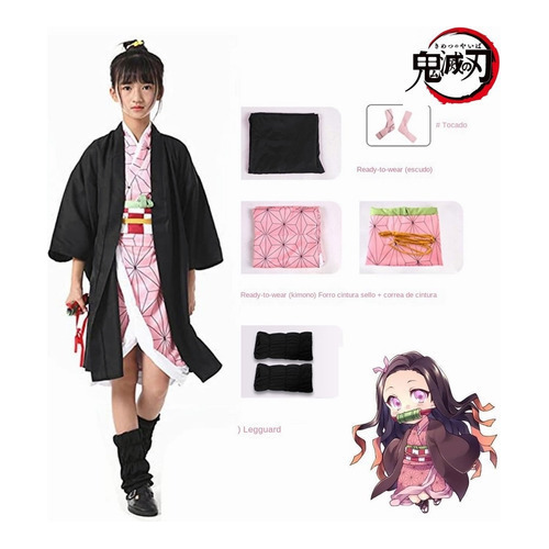 Ropa De Cosplay Para Niños De Killer Kamado Nezuko