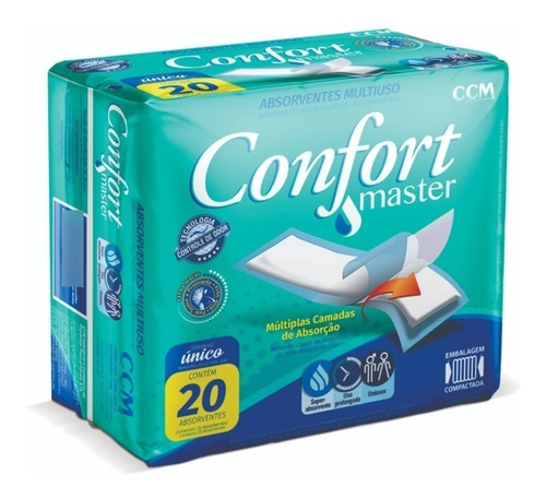 Absorvente Geriátrico Confort Master Multiuso C/ 20 Un 