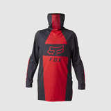 Polera Moto Niño Ranger Drive Krux Sxs Con Cuello Rojo Fox