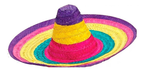 Party Store- Sombrero Mexicano Multicolor Cotillon Disfraz